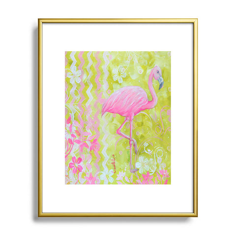 Madart Inc. Flamingo Dance Metal Framed Art Print