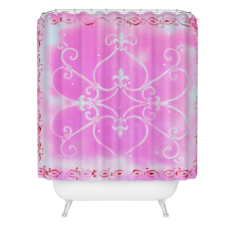 Madart Inc. Garden Delight Pink Fantasy Shower Curtain