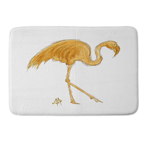 Madart Inc. Gold Flamingo Memory Foam Bath Mat