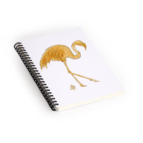 Madart Inc. Gold Flamingo Spiral Notebook