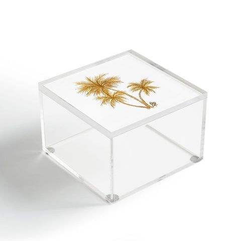 Madart Inc. Gold Palm Trees Acrylic Box