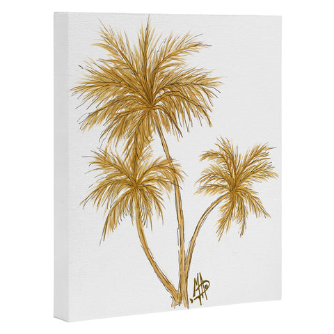 Madart Inc. Gold Palm Trees Art Canvas