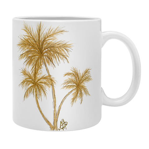 Madart Inc. Gold Palm Trees Coffee Mug