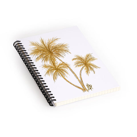Madart Inc. Gold Palm Trees Spiral Notebook
