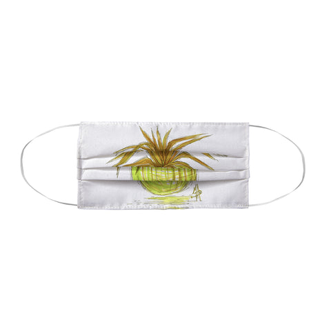 Madart Inc. Green and Gold Pineapple Face Mask