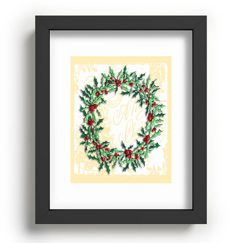 Madart Inc. Holly Wreath Recessed Framing Rectangle