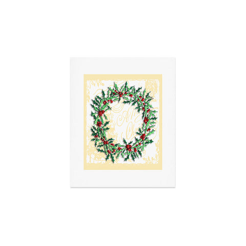 Madart Inc. Holly Wreath Art Print