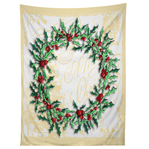 Madart Inc. Holly Wreath Tapestry
