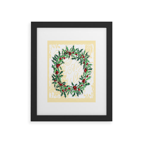Madart Inc. Holly Wreath Framed Art Print