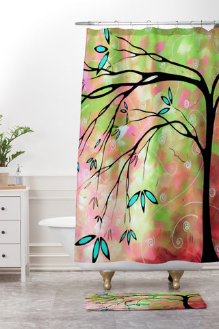 Madart Inc. Lily Shower Curtain And Mat