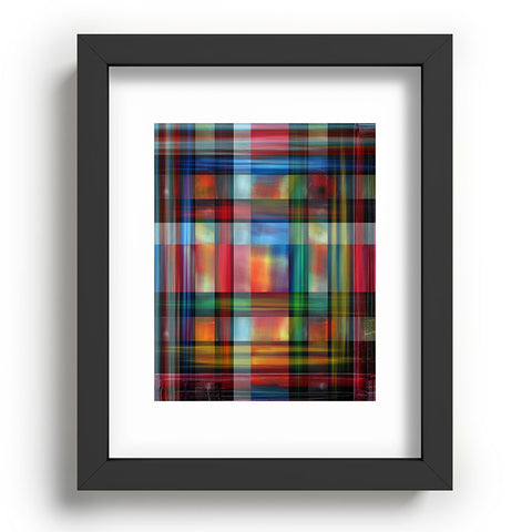 Madart Inc. Multi Abstracts Plaid Recessed Framing Rectangle