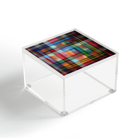 Madart Inc. Multi Abstracts Plaid Acrylic Box