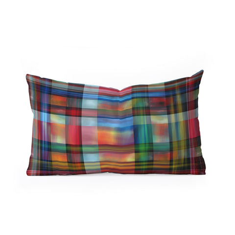 Madart Inc. Multi Abstracts Plaid Oblong Throw Pillow