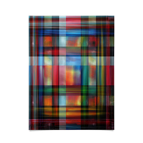 Madart Inc. Multi Abstracts Plaid Poster