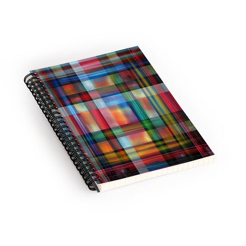 Madart Inc. Multi Abstracts Plaid Spiral Notebook