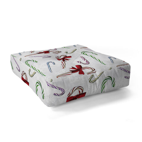 Madart Inc. Multi Candy Canes Floor Pillow Square