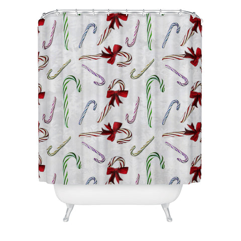 Madart Inc. Multi Candy Canes Shower Curtain