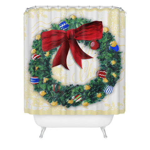 Madart Inc. Pine Wreath Shower Curtain