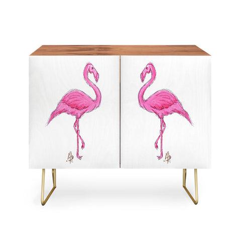 Madart Inc. Pinkest Flamingo Credenza