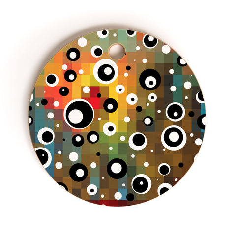 Madart Inc. Polka Dots Glorious Colors Cutting Board Round