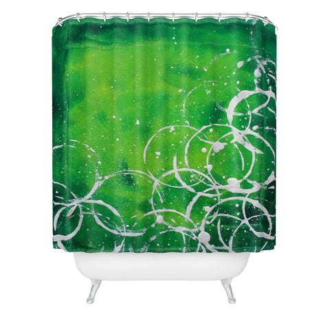 Madart Inc. Richness Of Color Green Shower Curtain