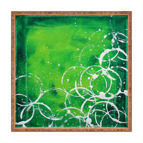 Madart Inc. Richness Of Color Green Square Tray