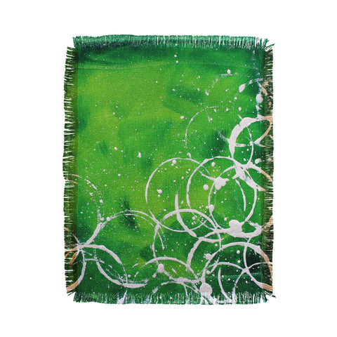 Madart Inc. Richness Of Color Green Throw Blanket