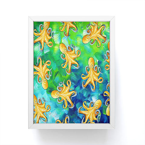 Madart Inc. Sea of Whimsy Octopus Pattern Framed Mini Art Print