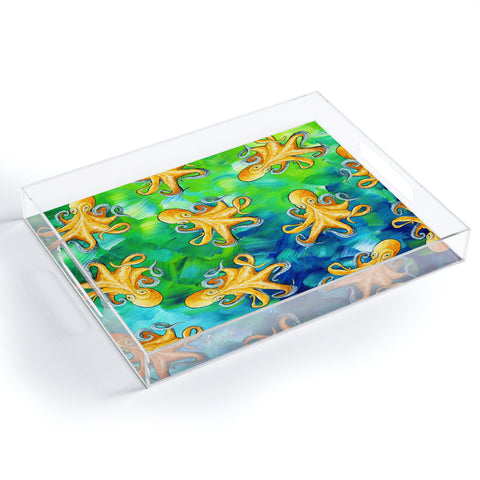 Madart Inc. Sea of Whimsy Octopus Pattern Acrylic Tray