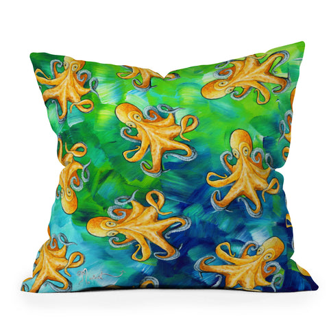 Madart Inc. Sea of Whimsy Octopus Pattern Throw Pillow
