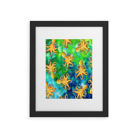 Madart Inc. Sea of Whimsy Octopus Pattern Framed Art Print