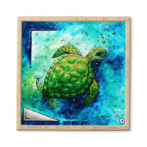 Madart Inc. Sea of Whimsy Sea Turtle Framed Wall Art