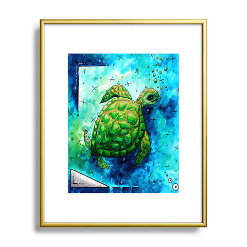 Madart Inc. Sea of Whimsy Sea Turtle Metal Framed Art Print