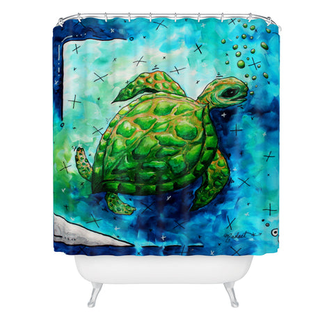 Madart Inc. Sea of Whimsy Sea Turtle Shower Curtain