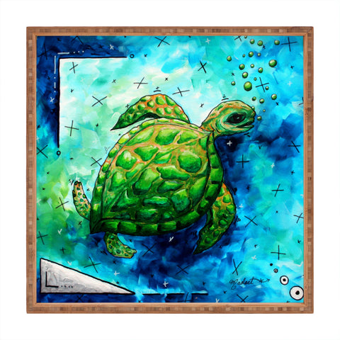 Madart Inc. Sea of Whimsy Sea Turtle Square Tray