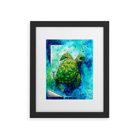 Madart Inc. Sea of Whimsy Sea Turtle Framed Art Print