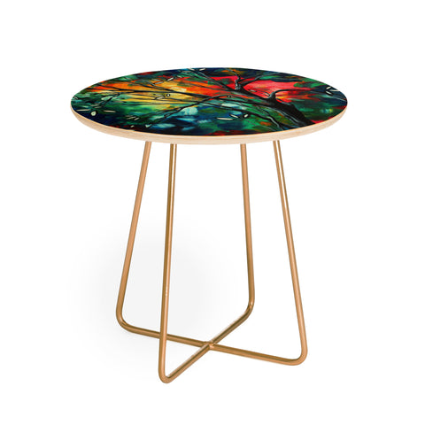 Madart Inc. Spring Blossoms Round Side Table