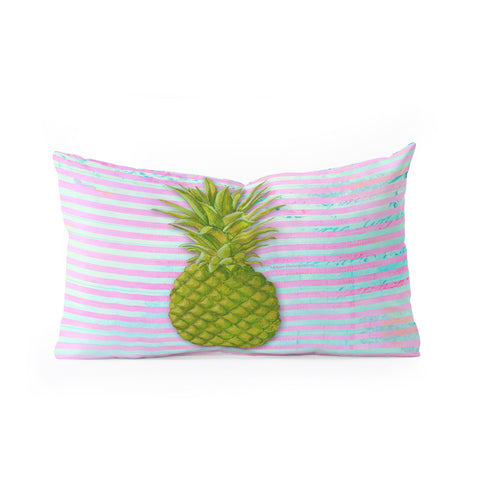 Madart Inc. Striped Pineapple Oblong Throw Pillow