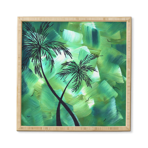 Madart Inc. Tropical Dance Palms Framed Wall Art