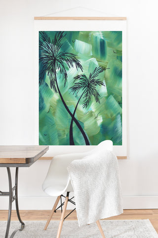Madart Inc. Tropical Dance Palms Art Print And Hanger