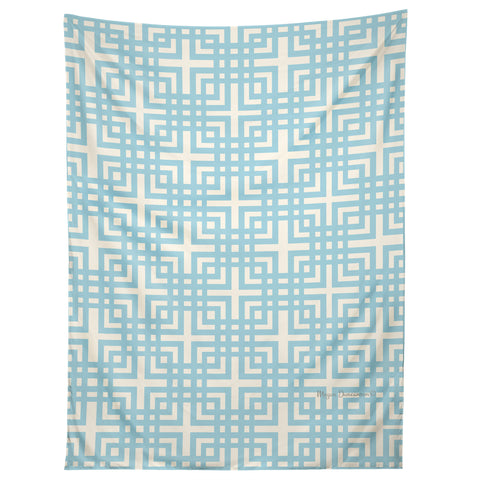 Madart Inc. Tropical Fusion 12 Blue Pattern Tapestry