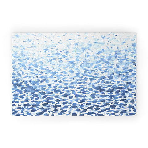 Madart Inc. Tropical Fusion 14 Abstract Blues Welcome Mat