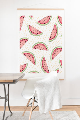 Madart Inc. Tropical Fusion 18 Watermelon Art Print And Hanger