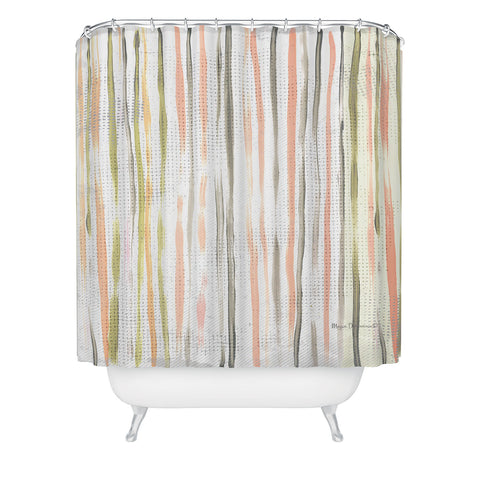 Madart Inc. Tropical Fusion 4 Stripes Shower Curtain