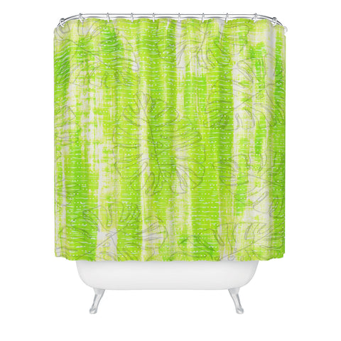 Madart Inc. Tropical Fusion 9 Floral Fauna Shower Curtain