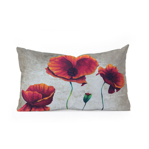 Madart Inc. Vibrant Poppies II Oblong Throw Pillow