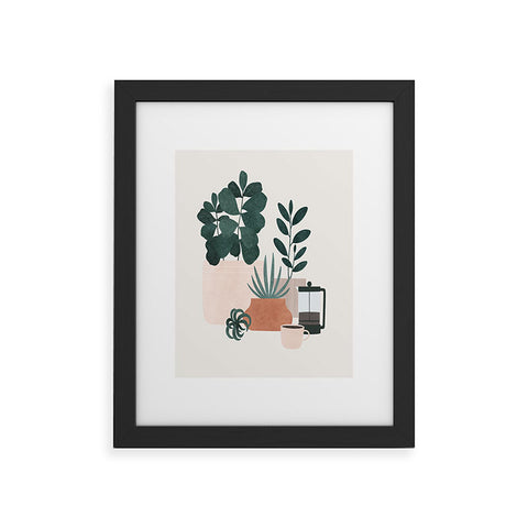 Madeline Kate Martinez Coffee Plants x The Sill Framed Art Print
