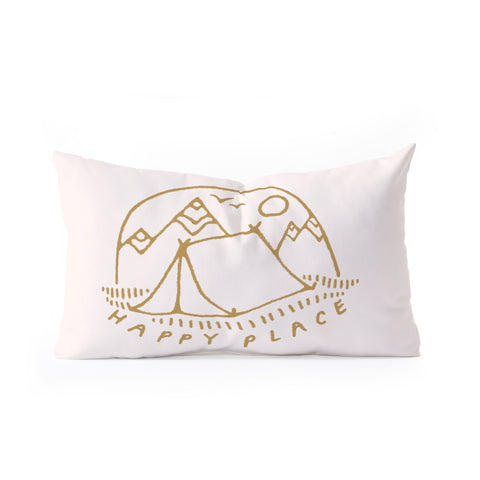 Madeline Kate Martinez happy camper I Oblong Throw Pillow