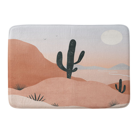 Madeline Kate Martinez saguaro sunset I Memory Foam Bath Mat