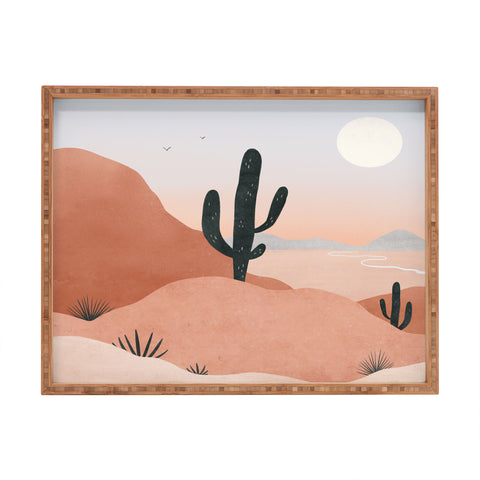 Madeline Kate Martinez saguaro sunset I Rectangular Tray